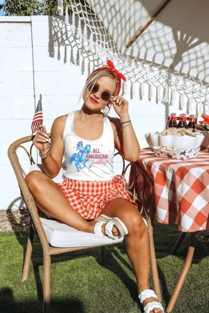All American Sweetheart 4th Of July Patriotic Western Cowgirl Tank