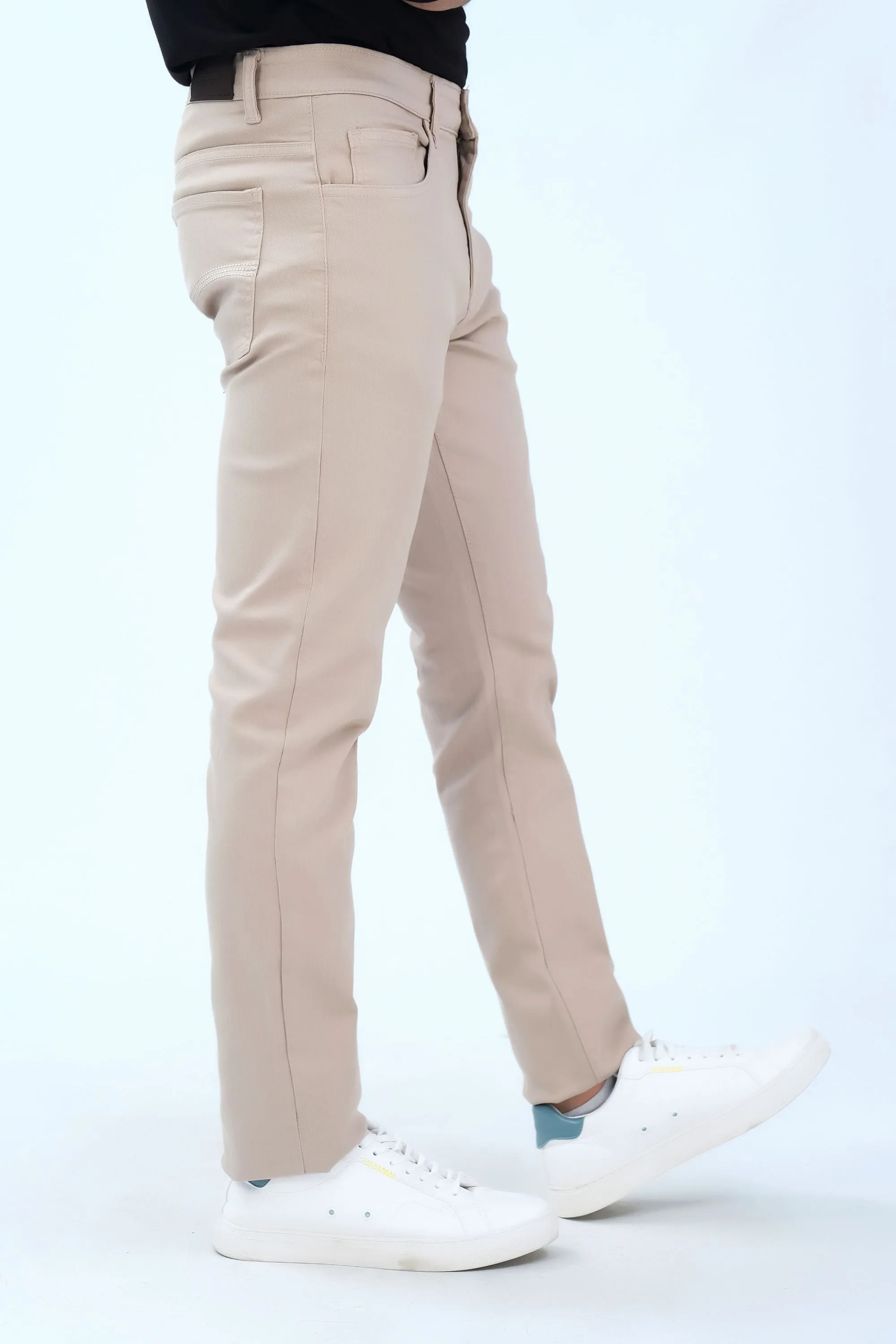 Beige Smart Fit Fashion Pants