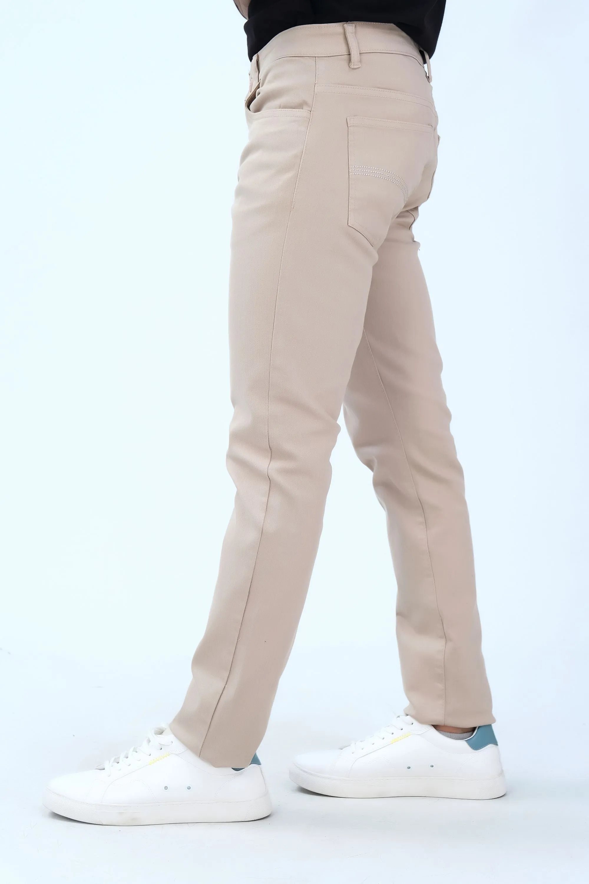Beige Smart Fit Fashion Pants