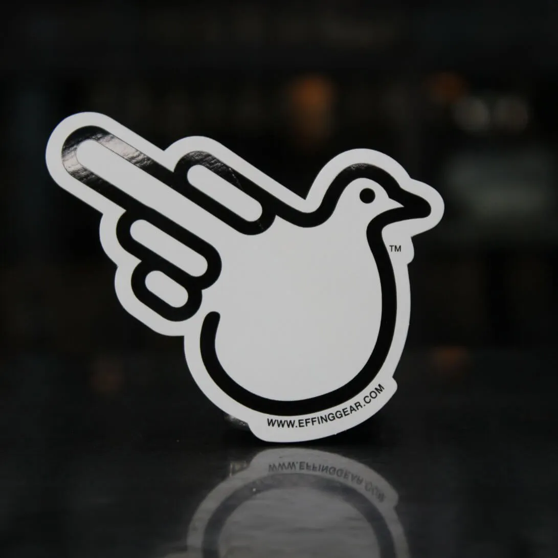 Black and White Bird Stickers - 8 Pack