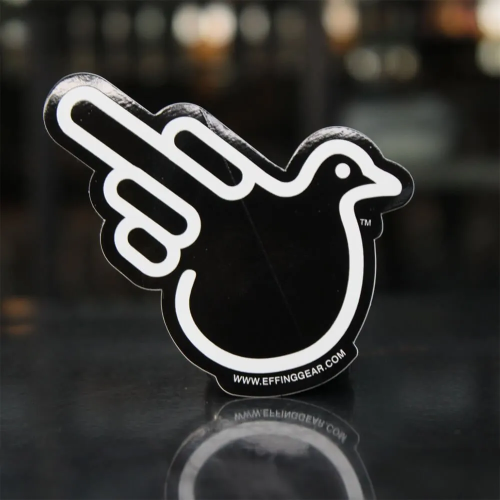 Black and White Bird Stickers - 8 Pack