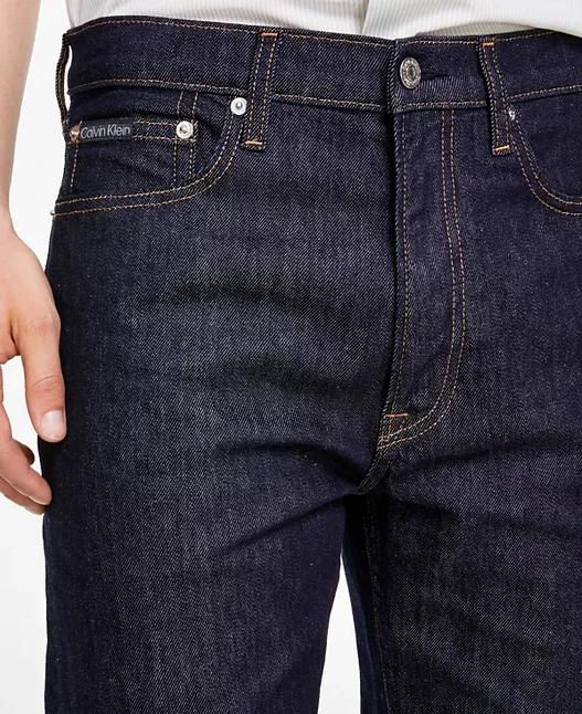 Calvin Klein Men's Standard Straight Fit Jeans Blue Rinse 33 x 30