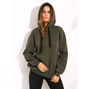 Casual Women Drawstring Long Sleeve Zipper Hem Hoodies Casual Women Drawstring Long Sleeve Zipper Hem Hoodies