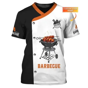 CHEF - Personalized Name 3D Black & White All Over Printed Shirt