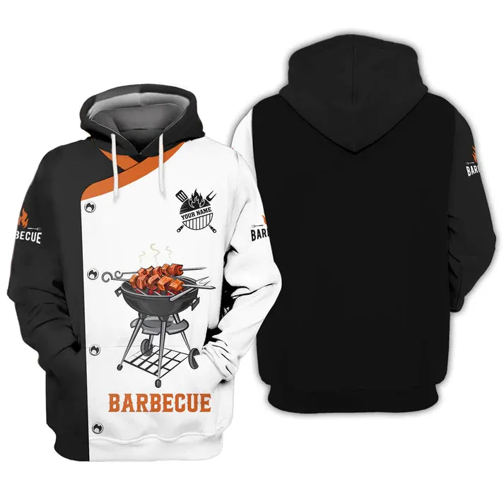 CHEF - Personalized Name 3D Black & White All Over Printed Shirt