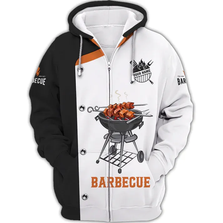 CHEF - Personalized Name 3D Black & White All Over Printed Shirt