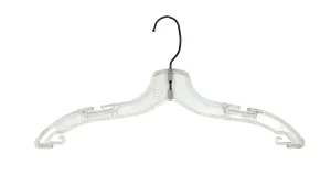 CLEAR PLASTIC DRESS EXTRA HEAVYWEIGHT HANGER 17"  PACK 100