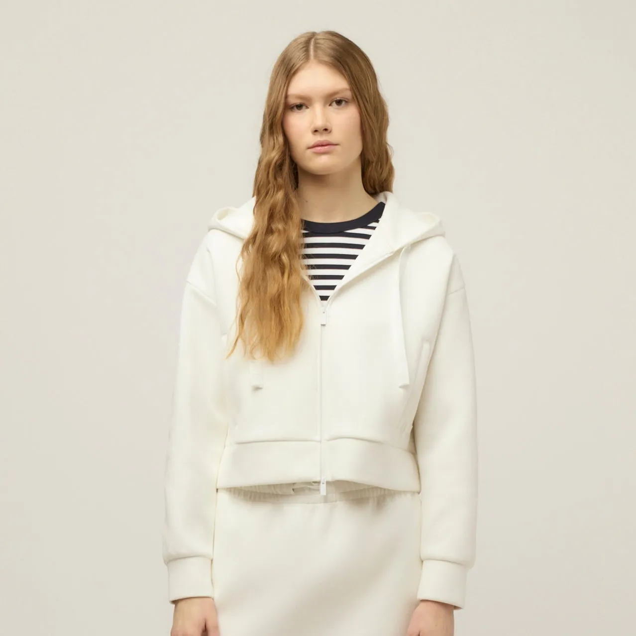 Cloud Fleece Crop Zip Hoodie