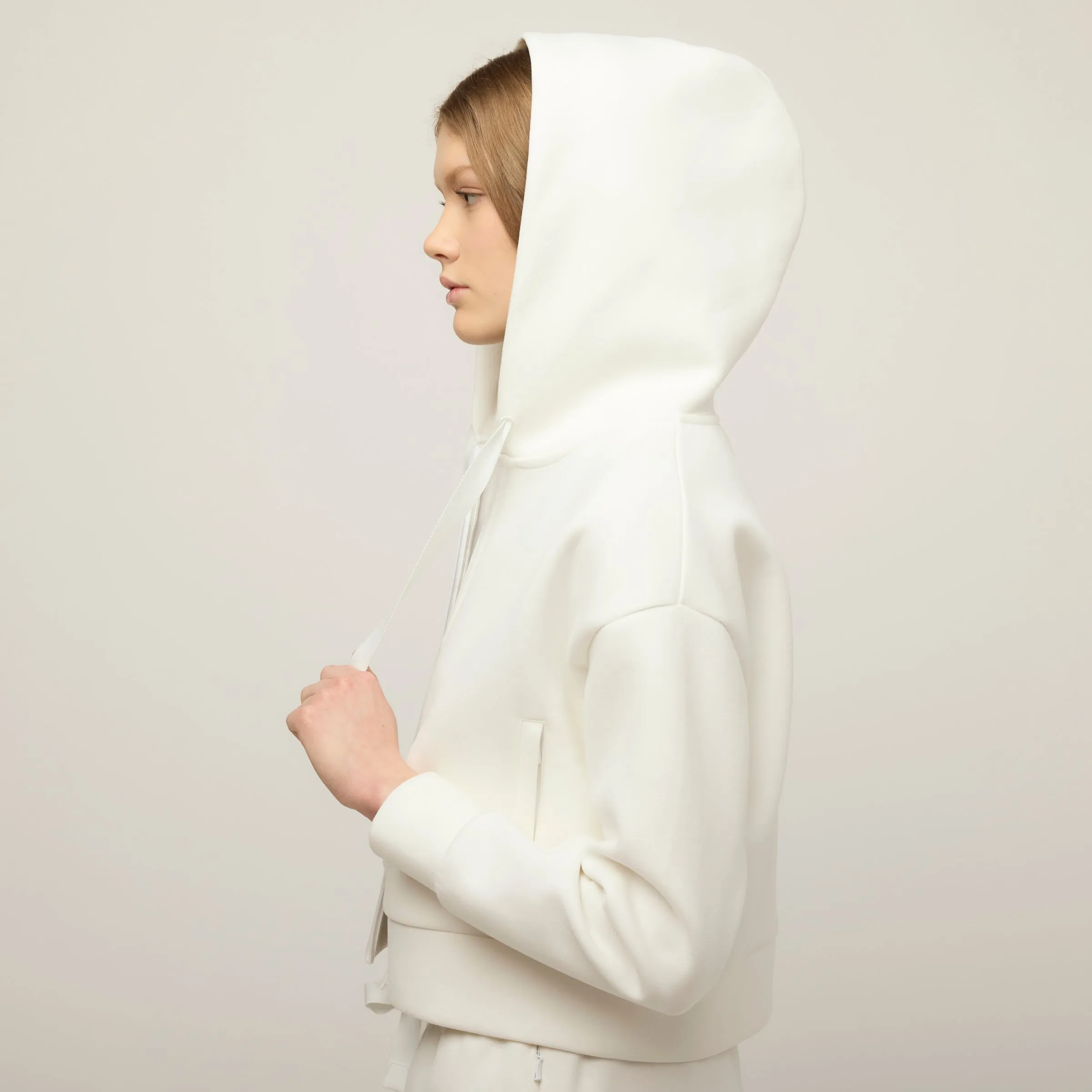 Cloud Fleece Crop Zip Hoodie