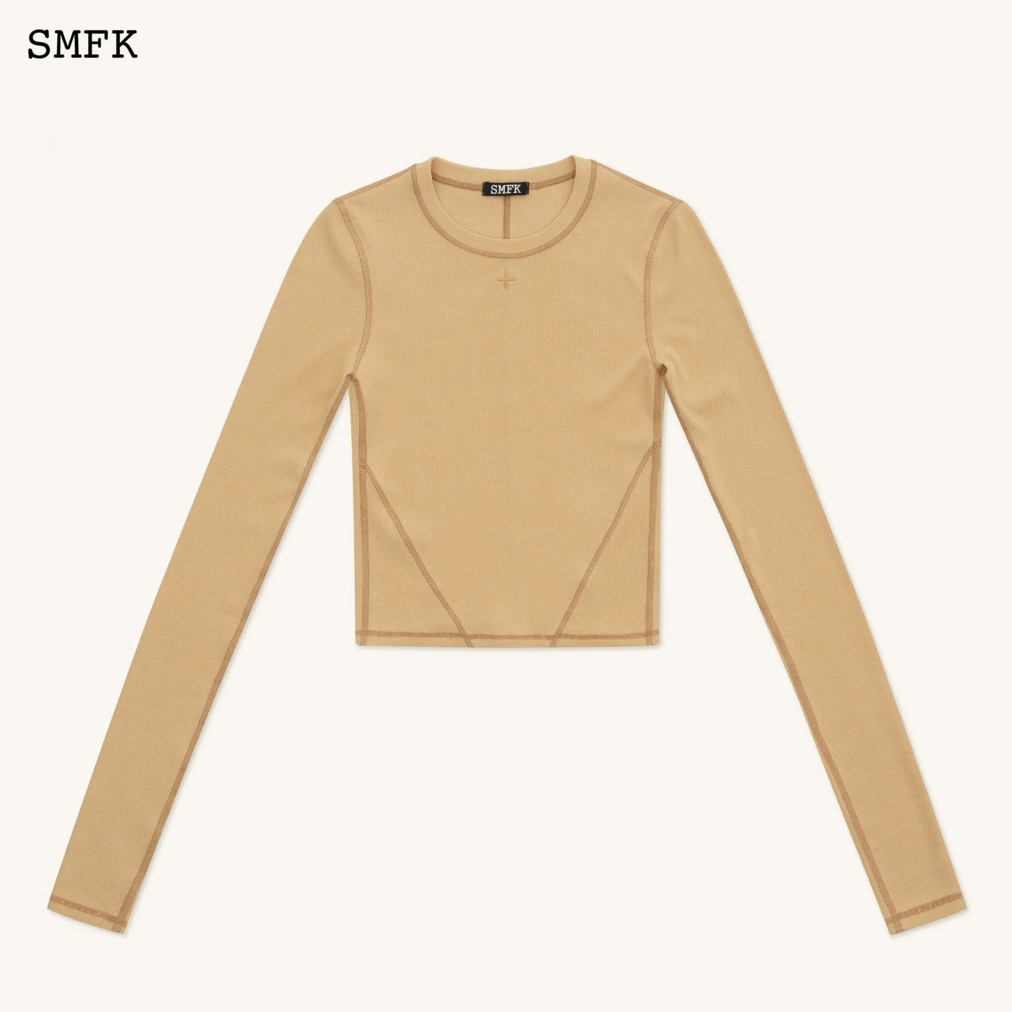 Compass Rush Slim Fit Sports Top In Sand