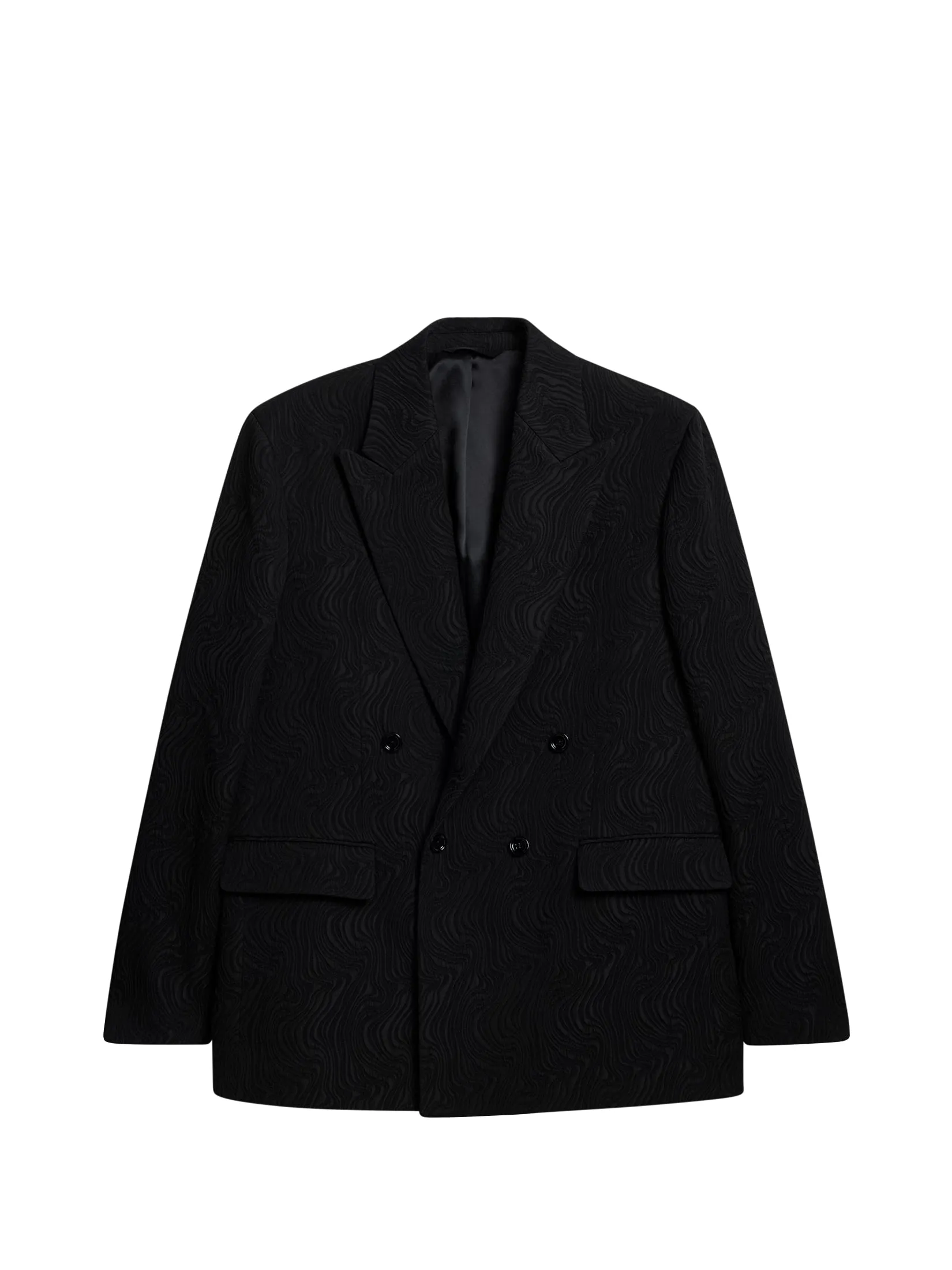 David U Jacquard Swirl Blazer / Black