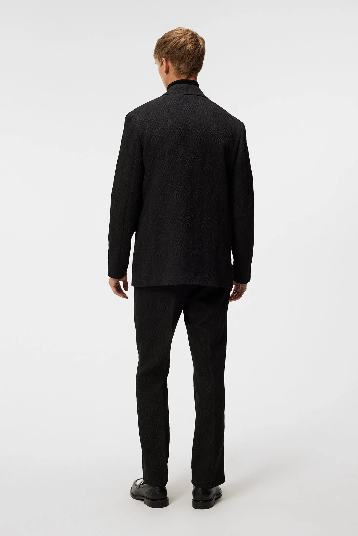 David U Jacquard Swirl Blazer / Black