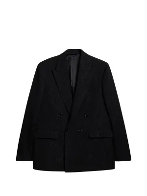David U Jacquard Swirl Blazer / Black