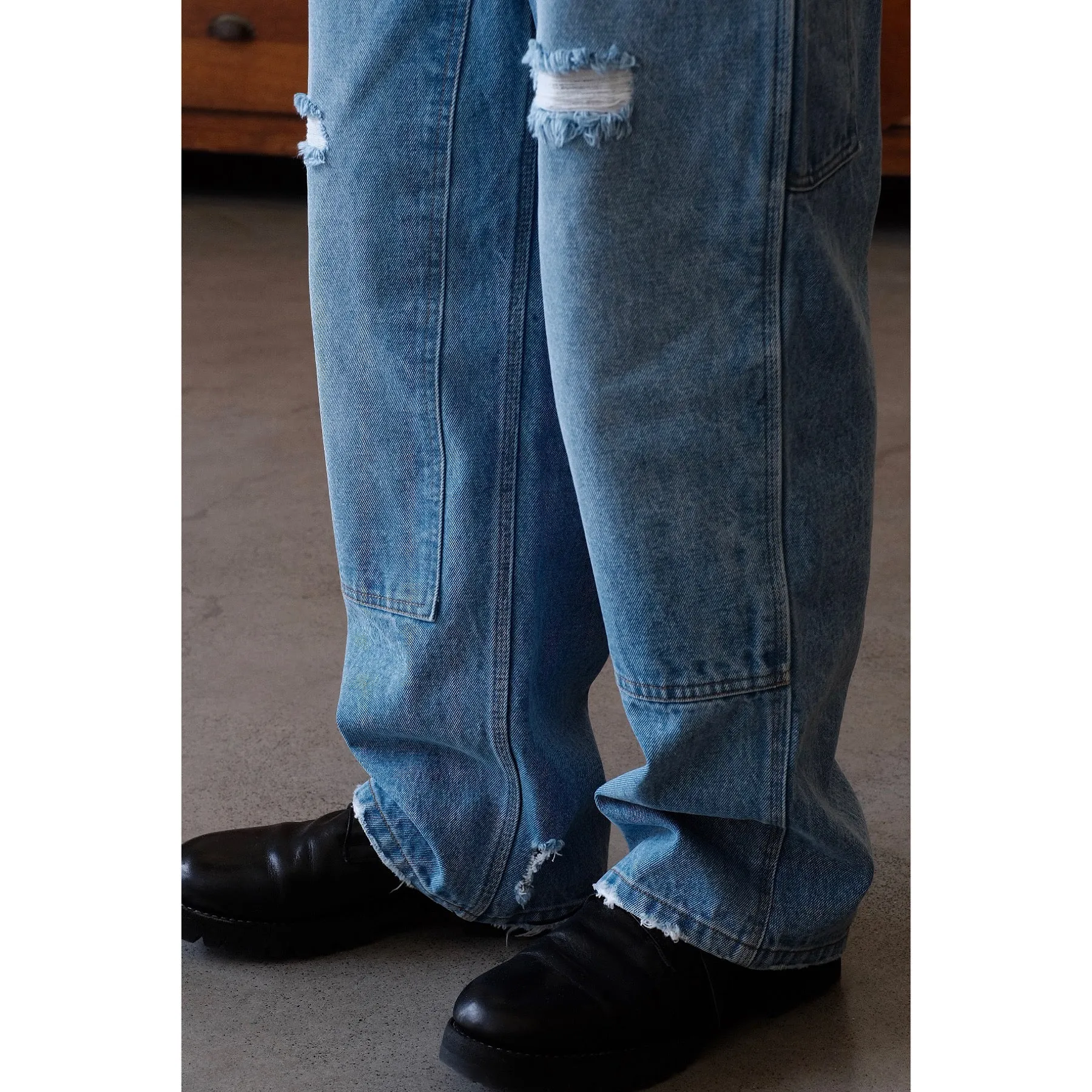 Distressed Vintage Denim Jeans