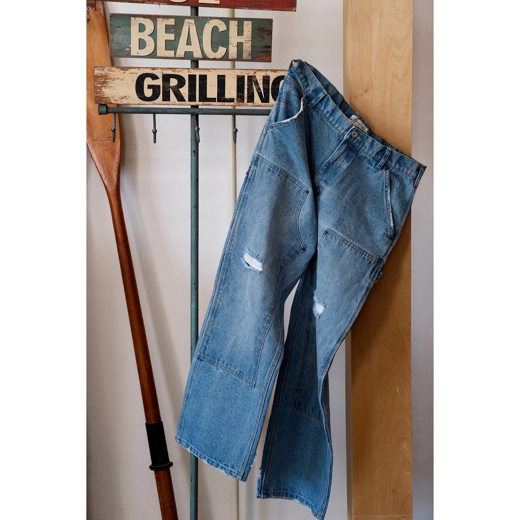 Distressed Vintage Denim Jeans