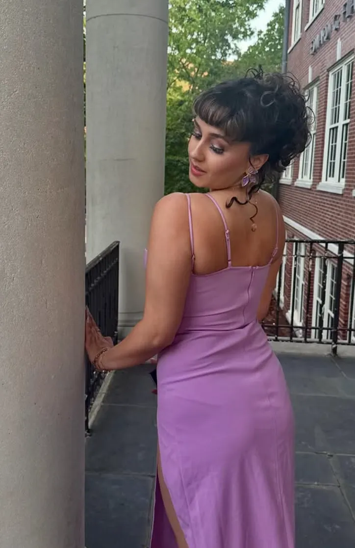 Elegant Purple Spaghetti Straps Long Formal Gown to Impress,WGP1885
