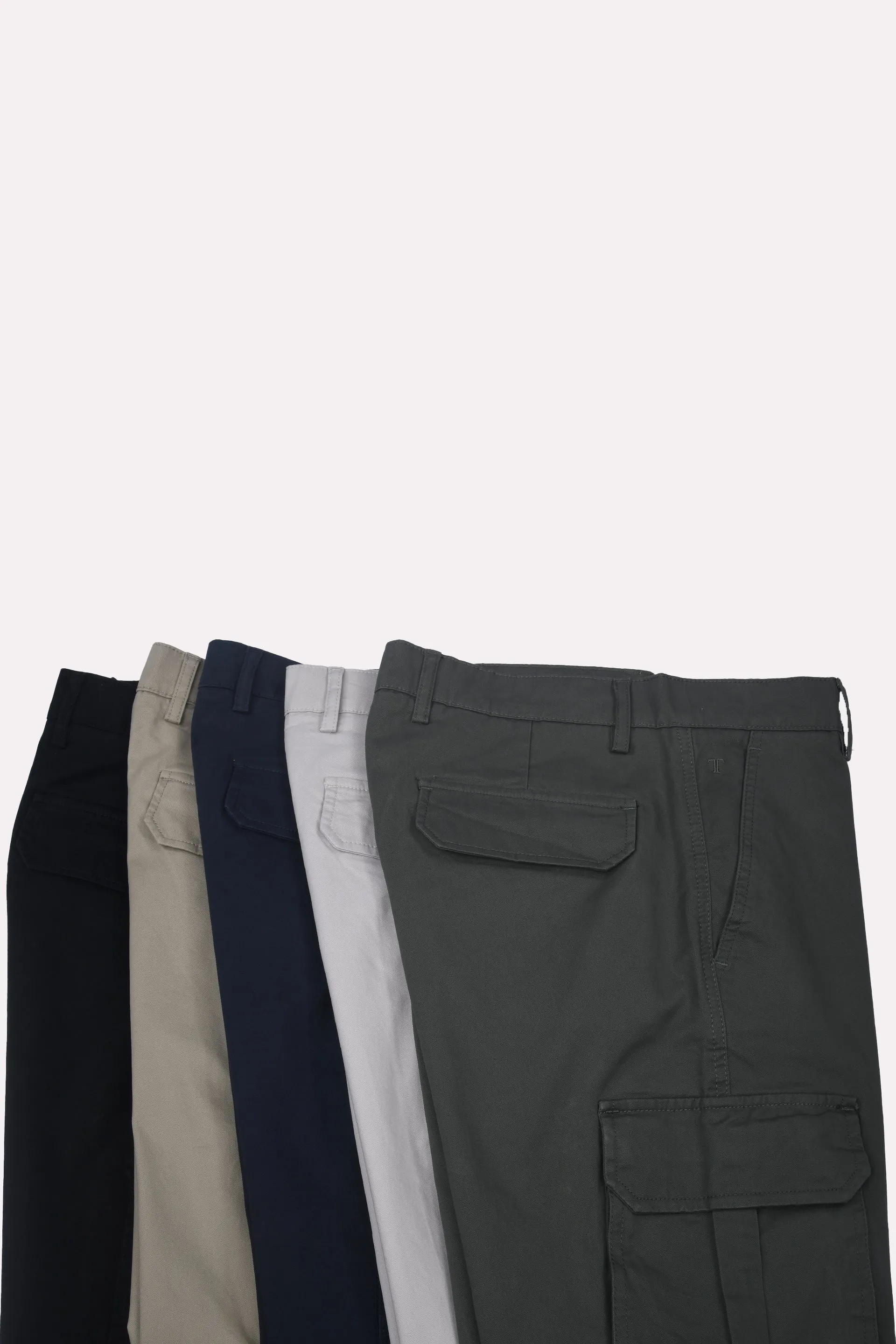 ELEVATED TWILL TAILORED CARGO PANTS IN BEIGE