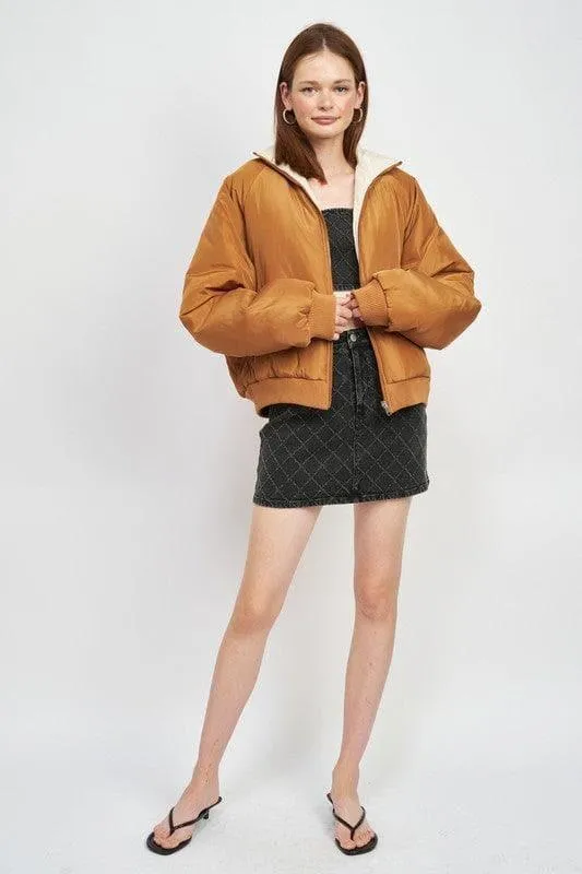 EMORY PARK Oriane Reversible Puffer Jacket