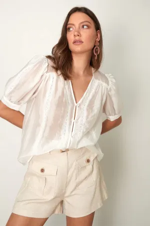 Esmaee - Desert Sun Blouse - Rice