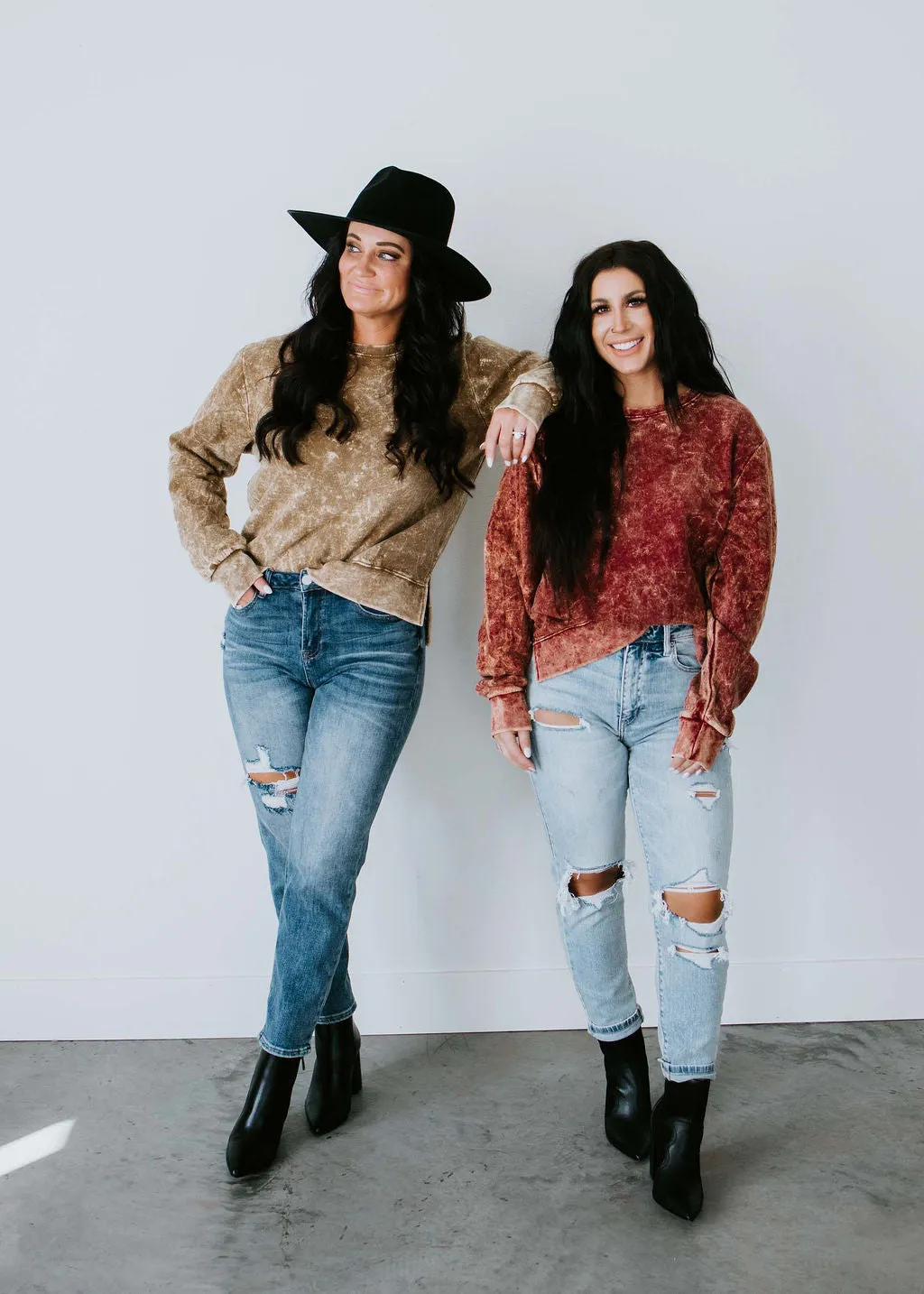 Fleur Washed Crew by Lily & Lottie