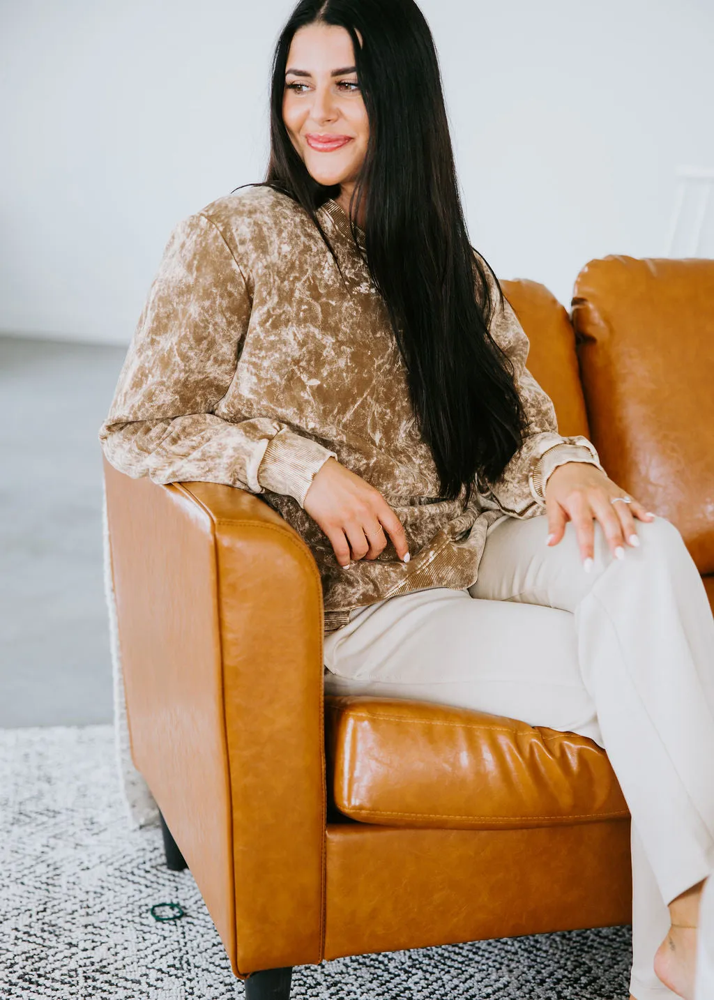 Fleur Washed Crew by Lily & Lottie