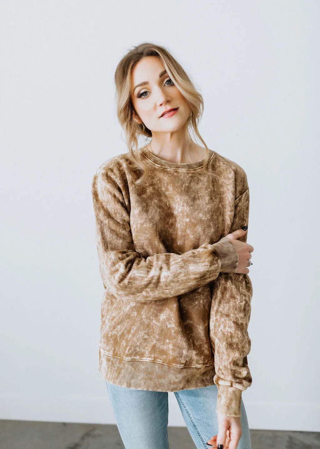 Fleur Washed Crew by Lily & Lottie