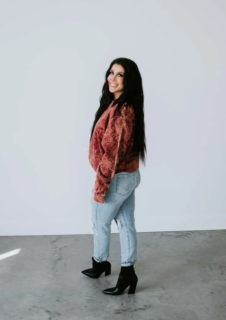 Fleur Washed Crew by Lily & Lottie