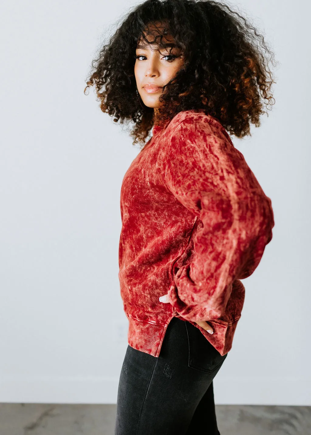 Fleur Washed Crew by Lily & Lottie