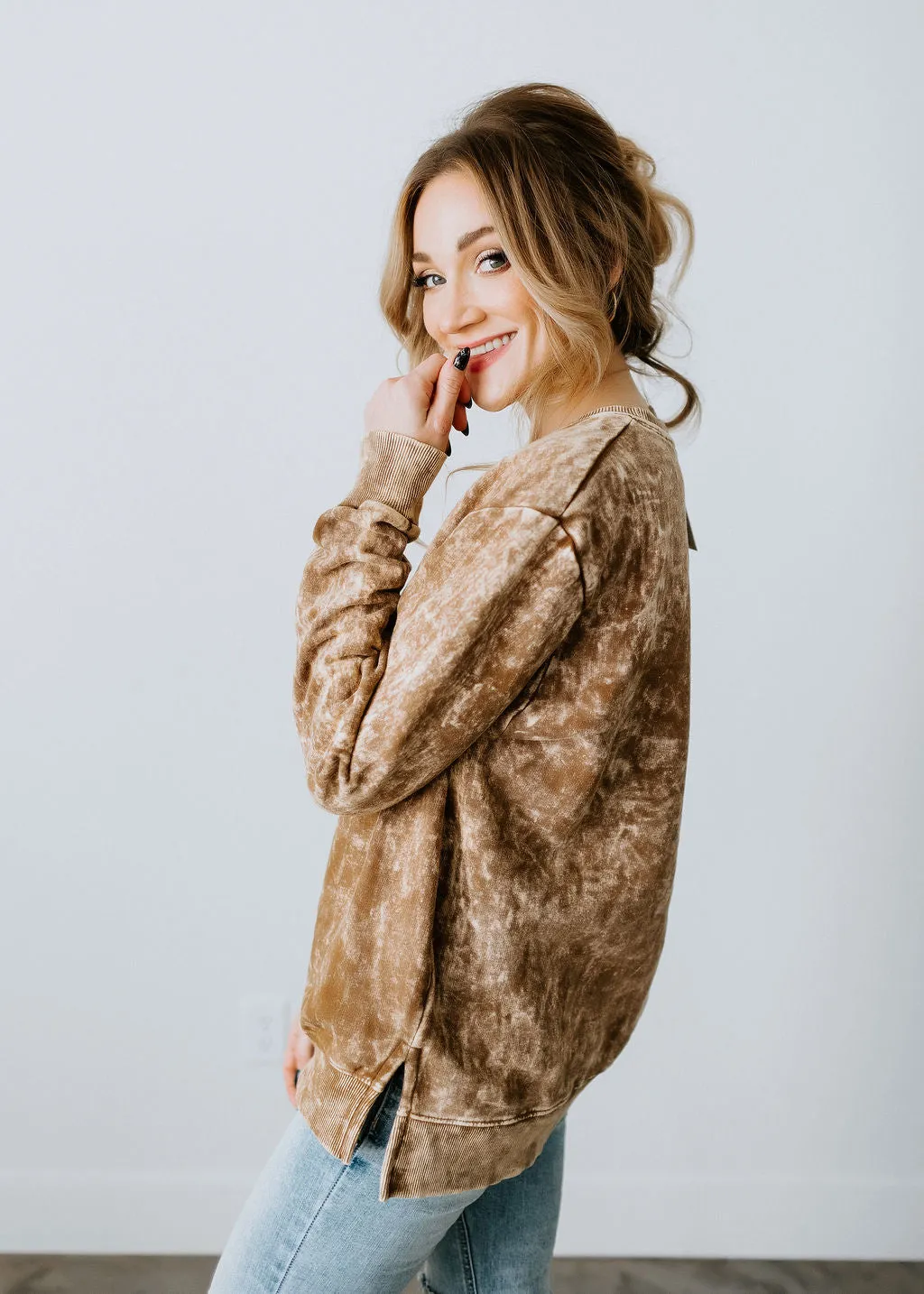 Fleur Washed Crew by Lily & Lottie