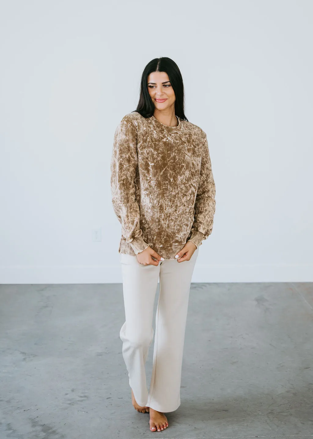Fleur Washed Crew by Lily & Lottie