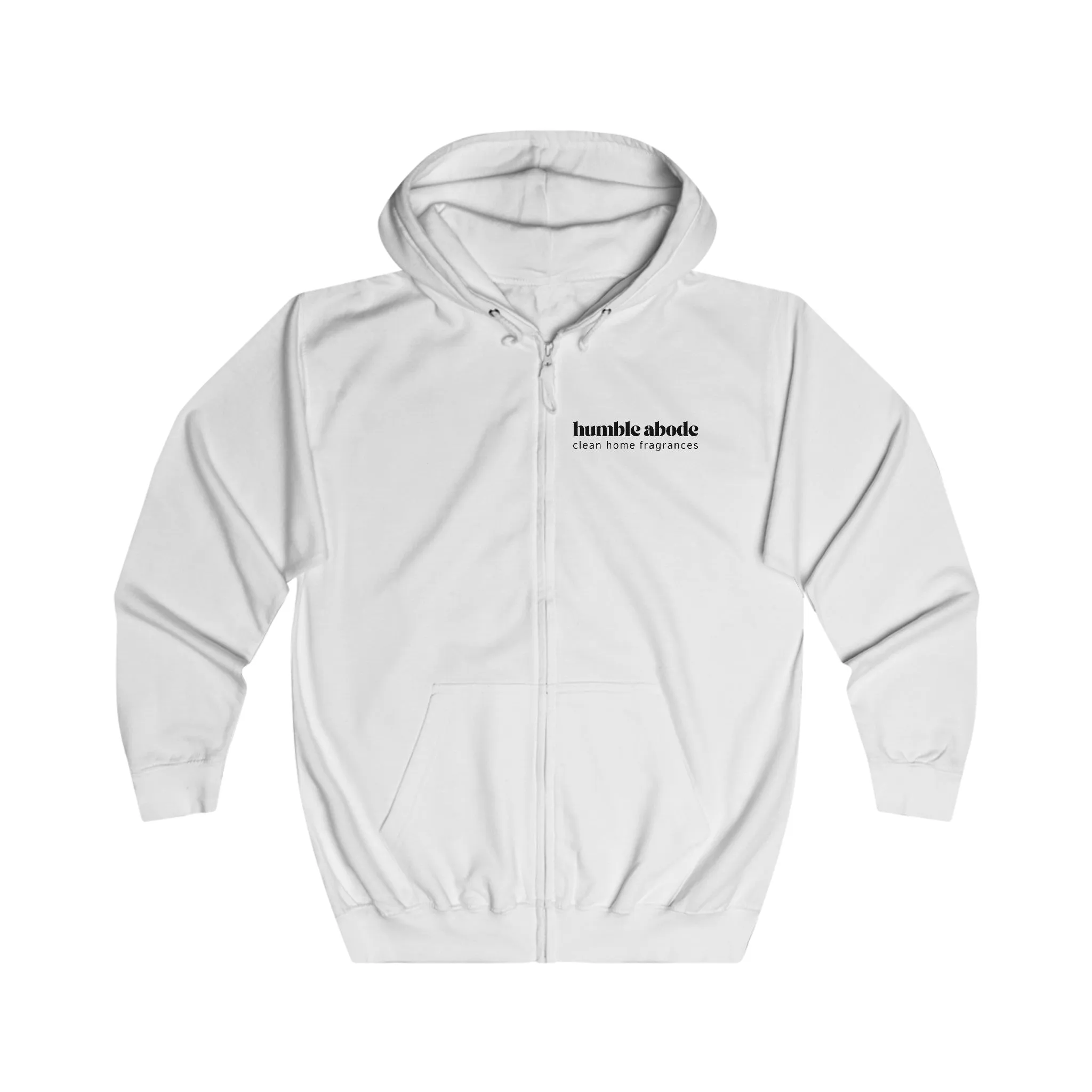 Full Zip Unisex Hoodie - Light Colors w/ Black Retro Logo