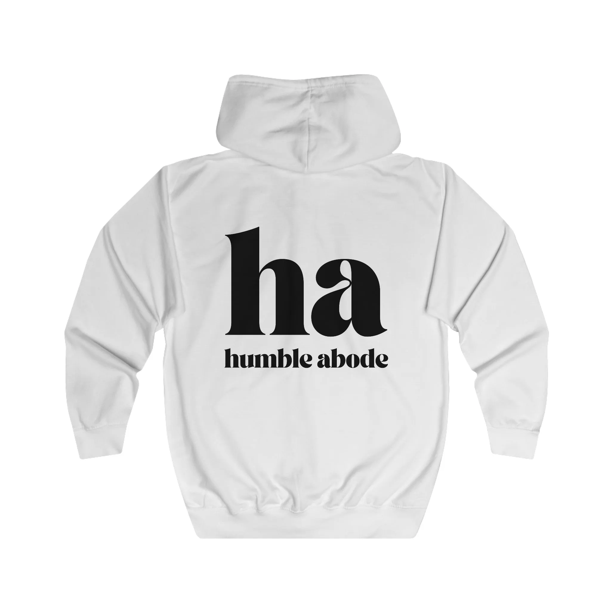 Full Zip Unisex Hoodie - Light Colors w/ Black Retro Logo