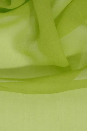 Green Glow Silk Georgette Fabric Green Glow Silk Georgette Fabric