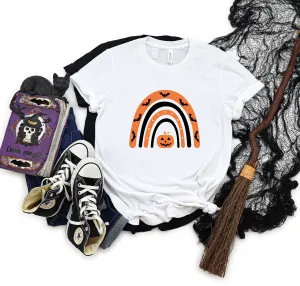 Halloween Boho Rainbow Adult T Shirt - Halloween - Office - School - Teacher - Mom