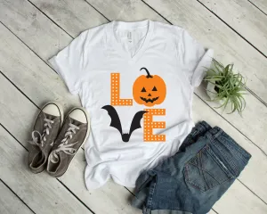 Halloween Love  Adult T Shirt - Halloween - Office - School -  - Fun Not So Scary