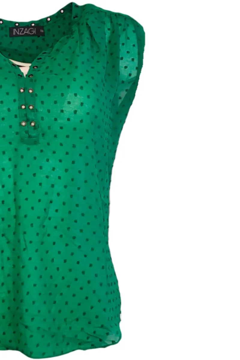 Inzagi - Riley Rivet Top Green