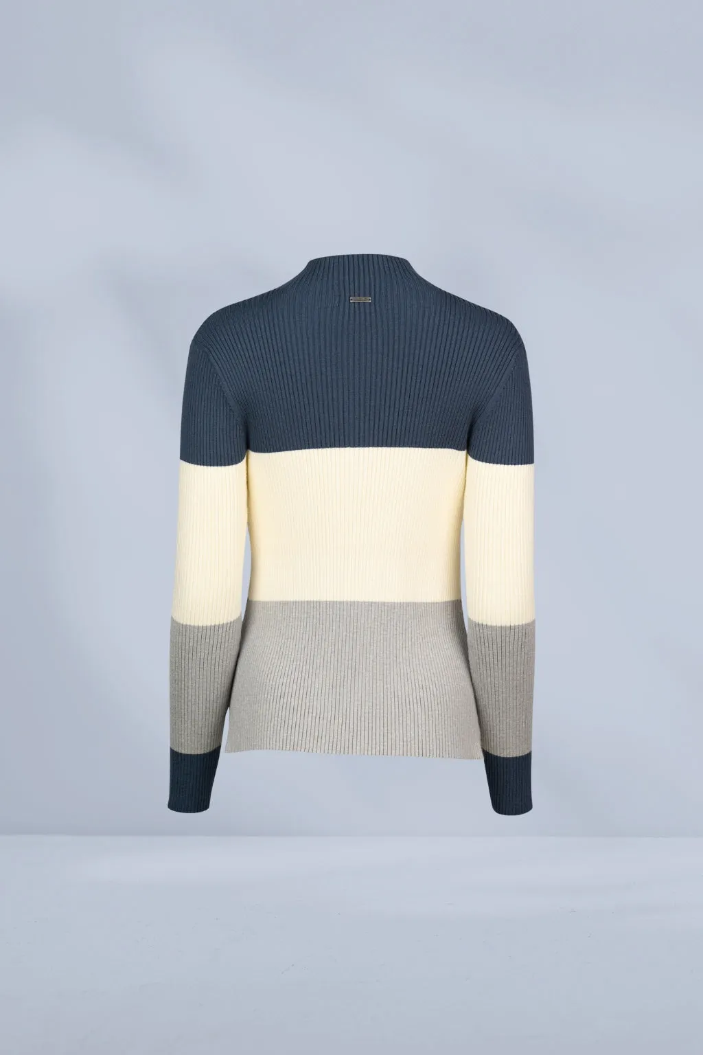 Knewe Cruze Sweater Petrol Off White Grey