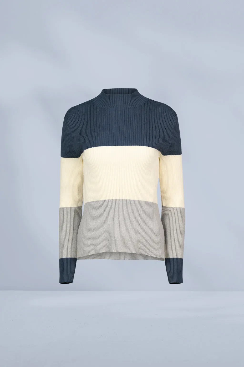 Knewe Cruze Sweater Petrol Off White Grey