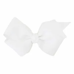 Large Ribbon Bow With Clip | White