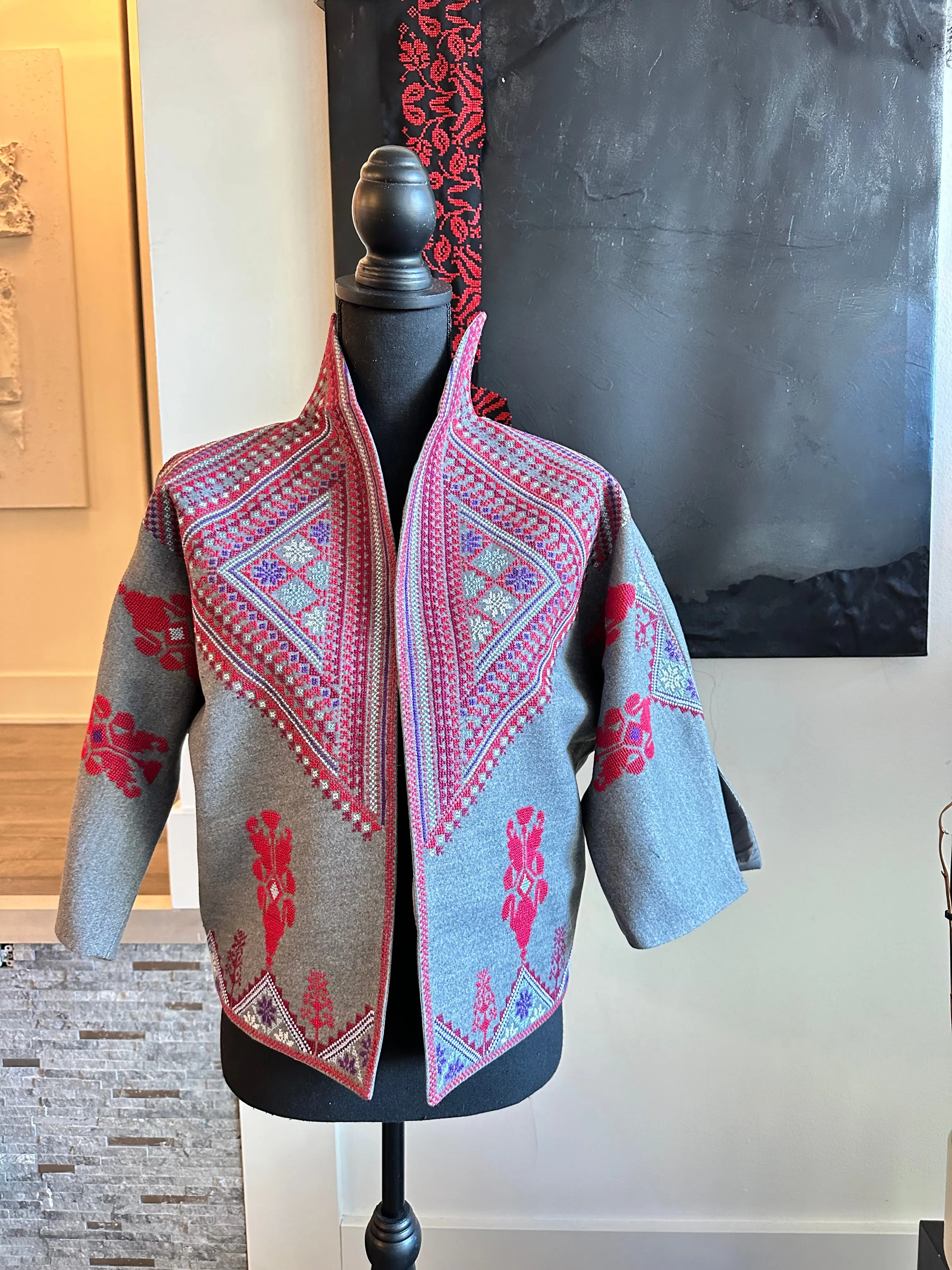 Legacy Blazer – Timeless Elegance in Handmade satin/Flannel wool