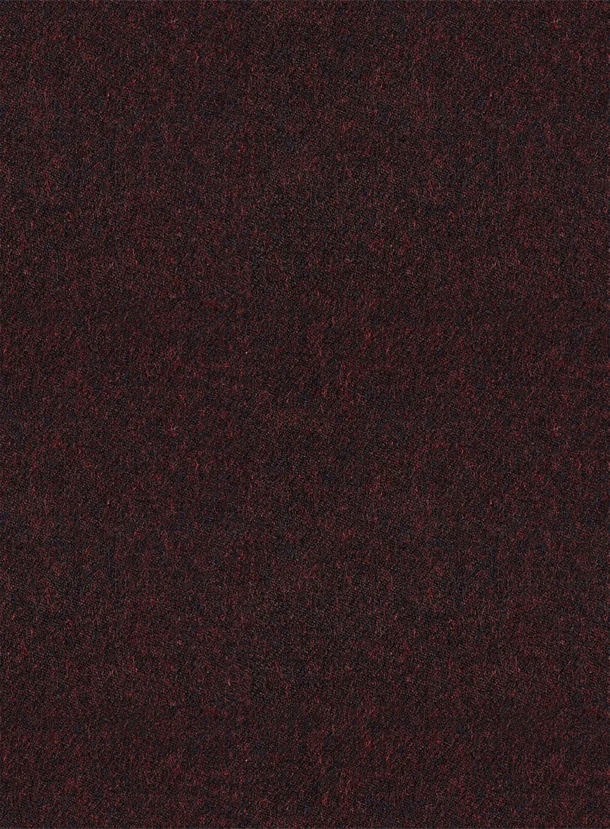 Light Weight Melange Wine Highland Tweed Trousers