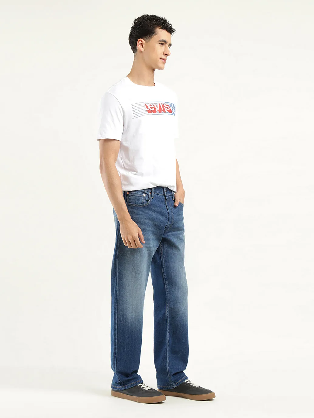 Men's 555'96 Relaxed Straight Fit Indigo Jeans