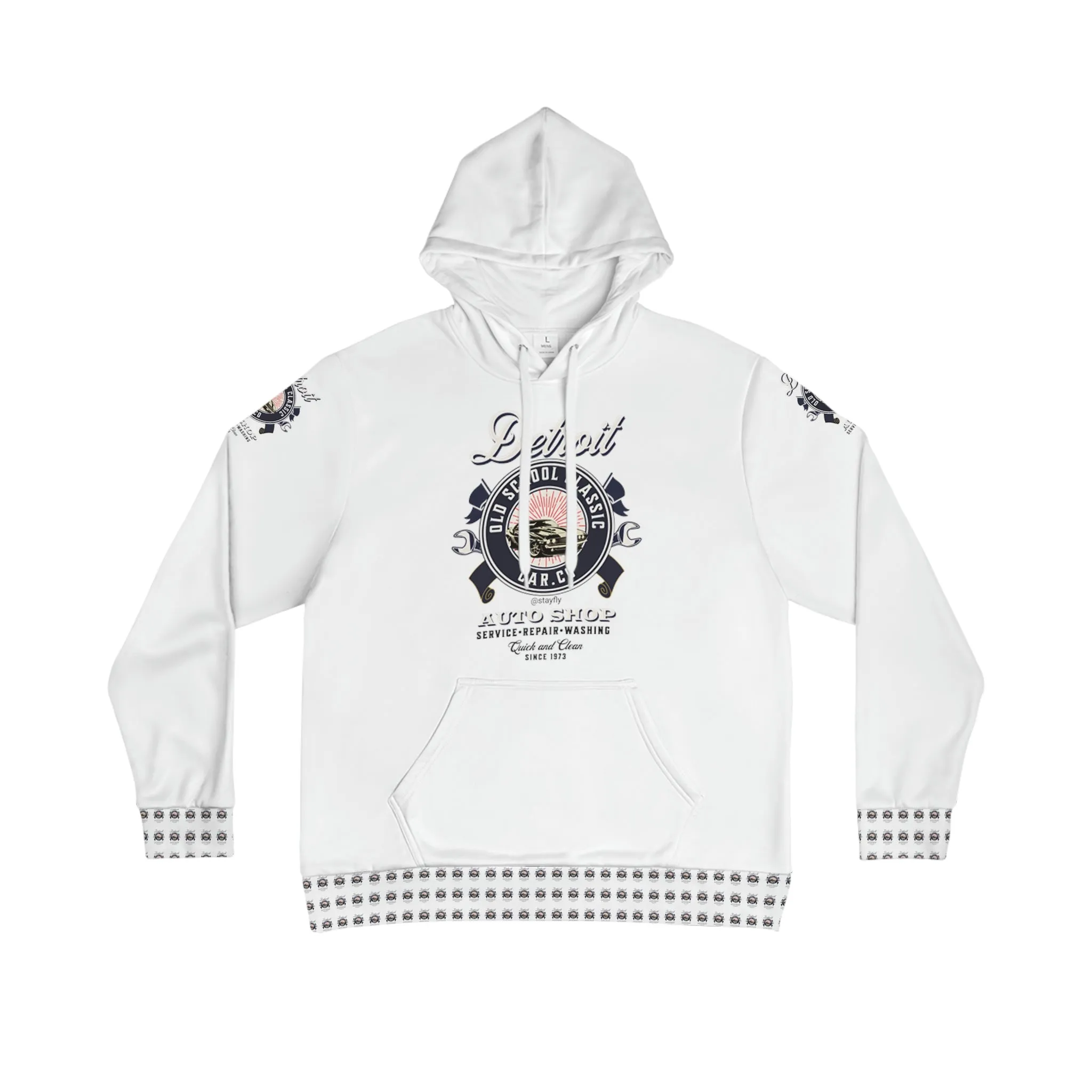 Men's Hoodie (AOP) Detroit Old School Classic Car Co.