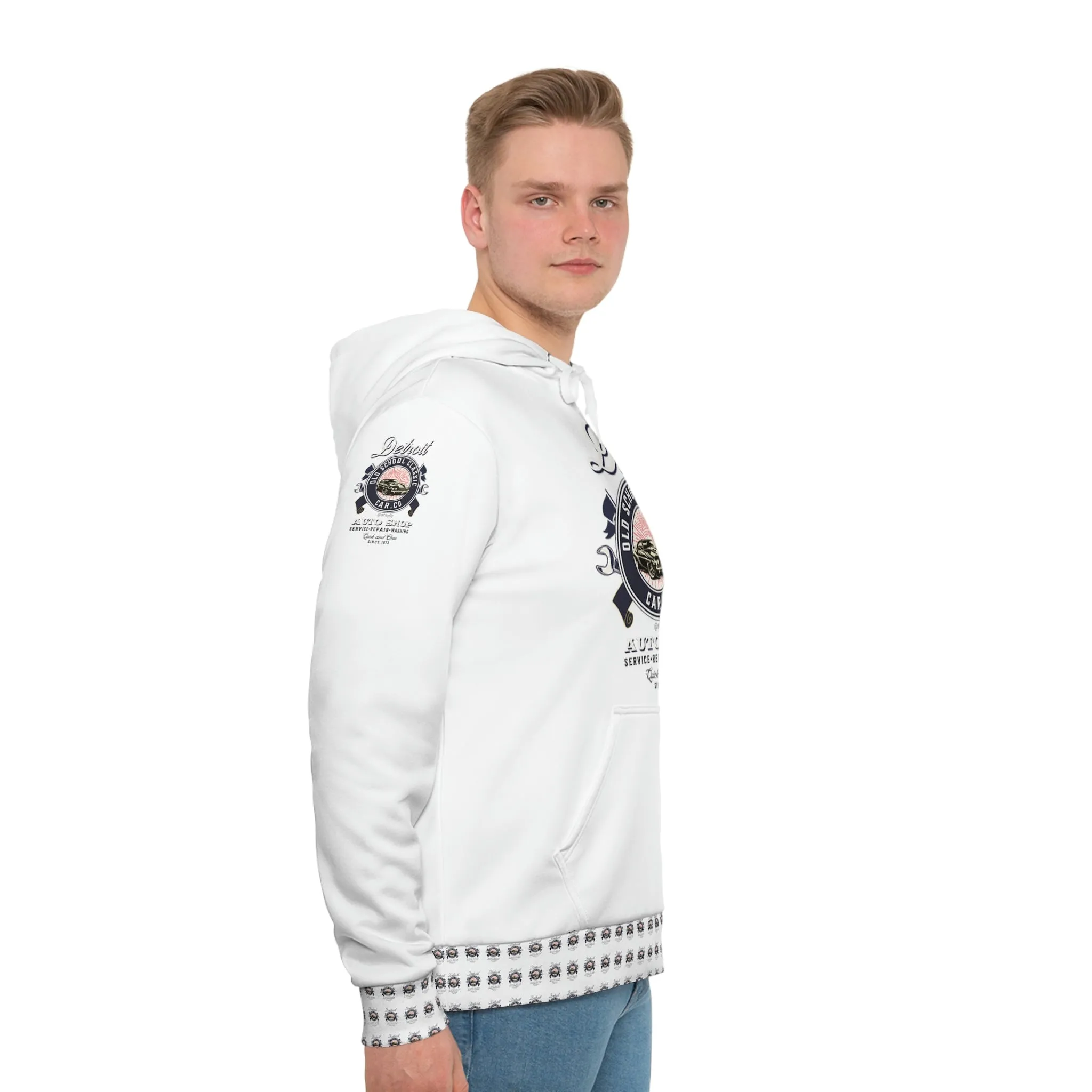 Men's Hoodie (AOP) Detroit Old School Classic Car Co.