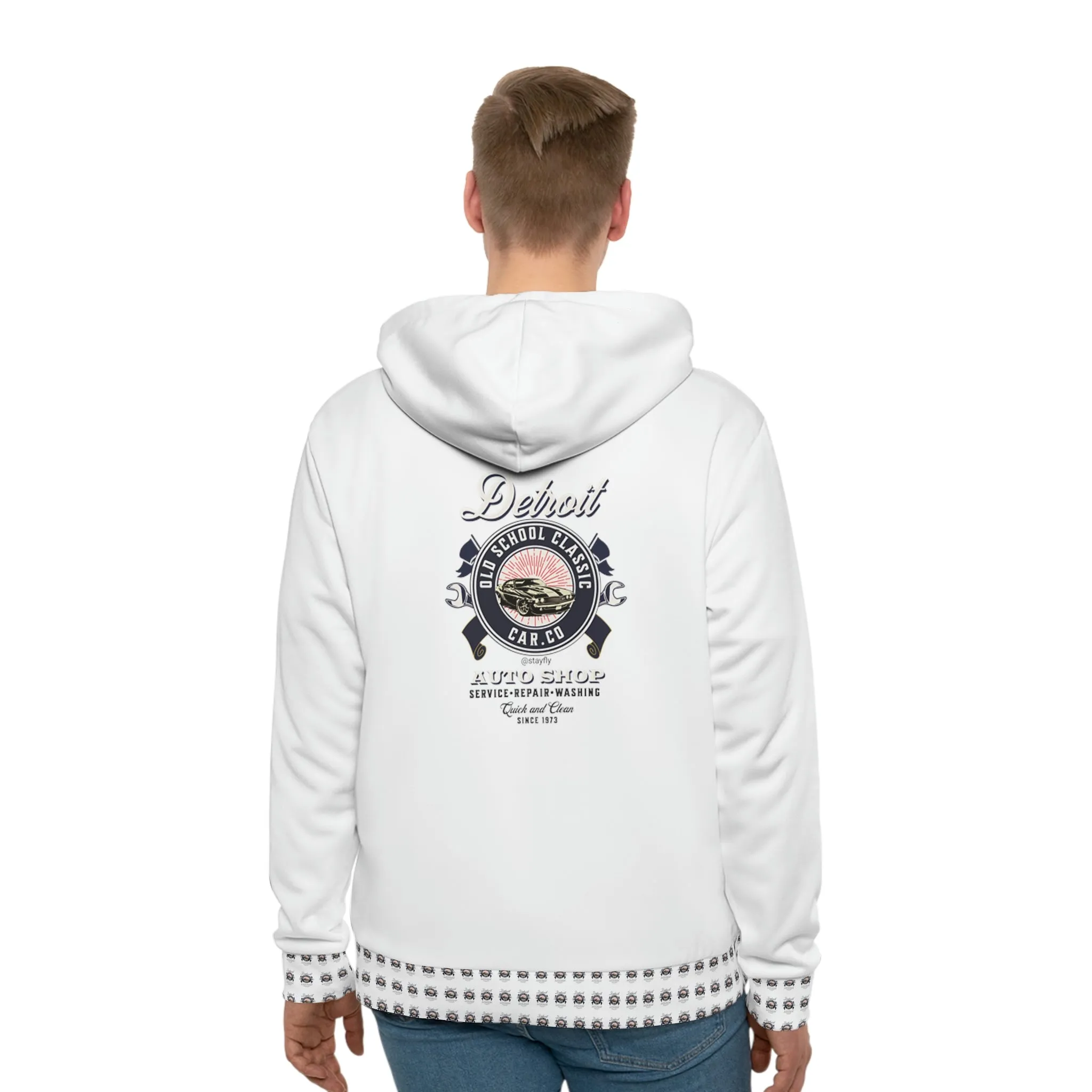 Men's Hoodie (AOP) Detroit Old School Classic Car Co.
