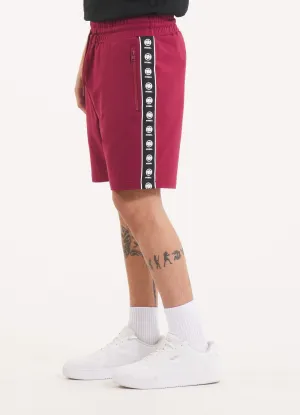 Men's sweat shorts TAPE NUGGET - Burgundy