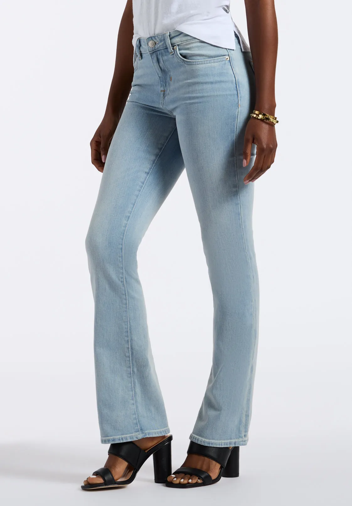 Mid Rise Bootcut Queen Women's Jeans, Vintage Blue - BL16045