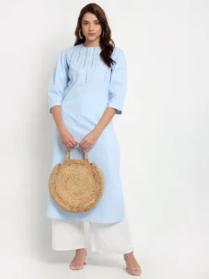 Mirror Blue Kurti