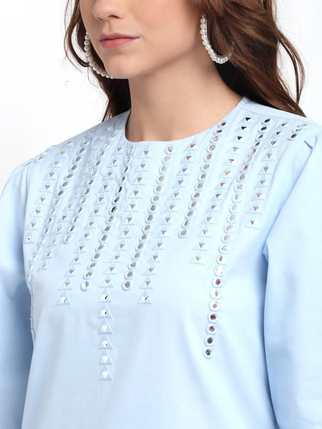 Mirror Blue Kurti
