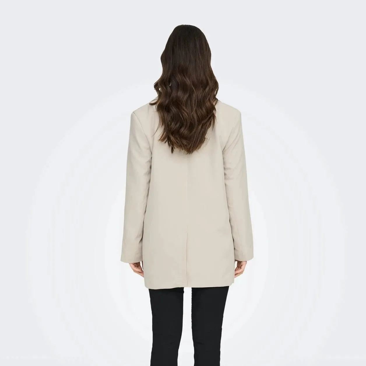 Only Long Basic Blazer In Pumice Stone